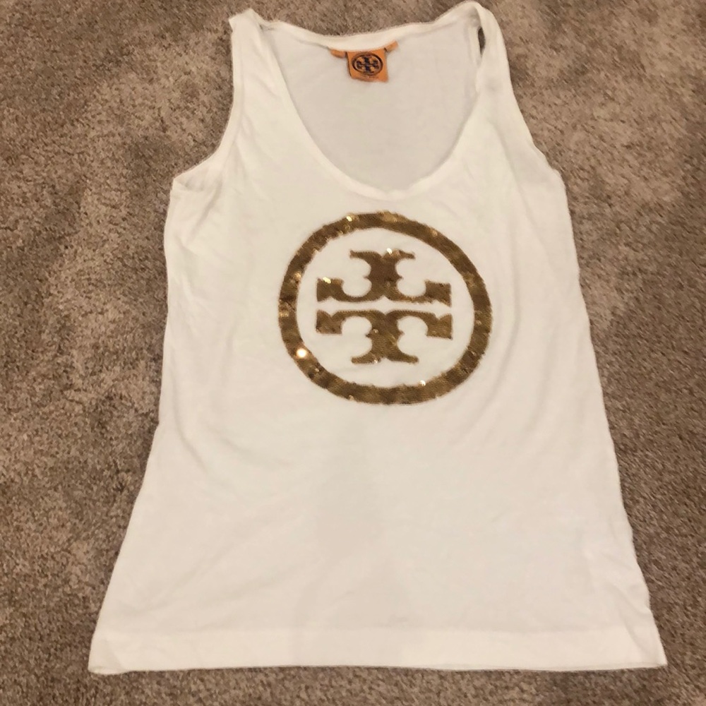 Tory Burch Embellished Tank Top Size S